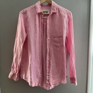 Grayson The Hero Pink Linen Button Down Size 2